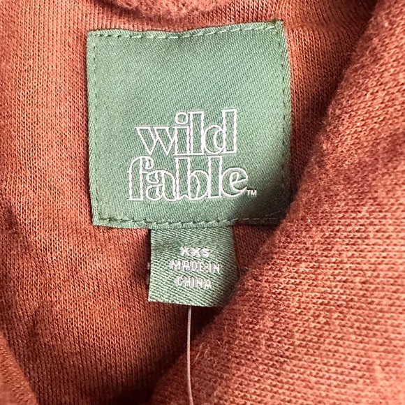 NWT Wild Fable Oversized Chocolate long sleeve collared button down size XXS - Picture 10 of 11